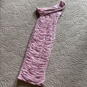 Oh Polly Elegant Pink Ruched One Shoulder Dress US 2